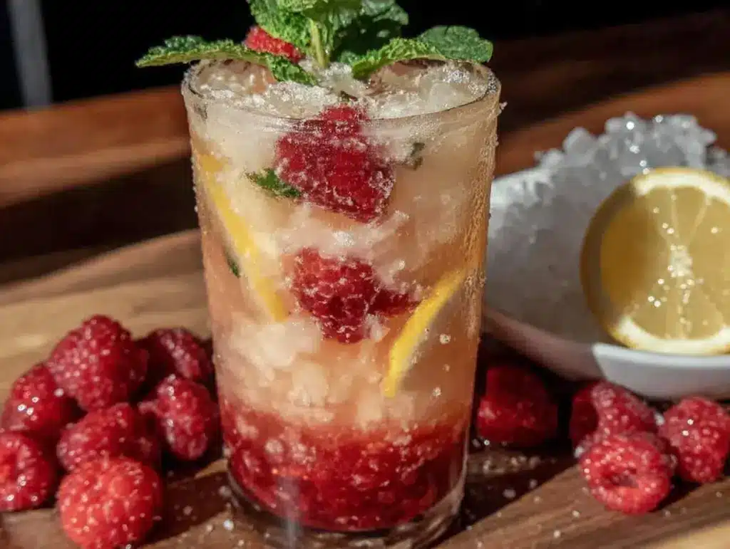 sparkling raspberry lemonade - featured image