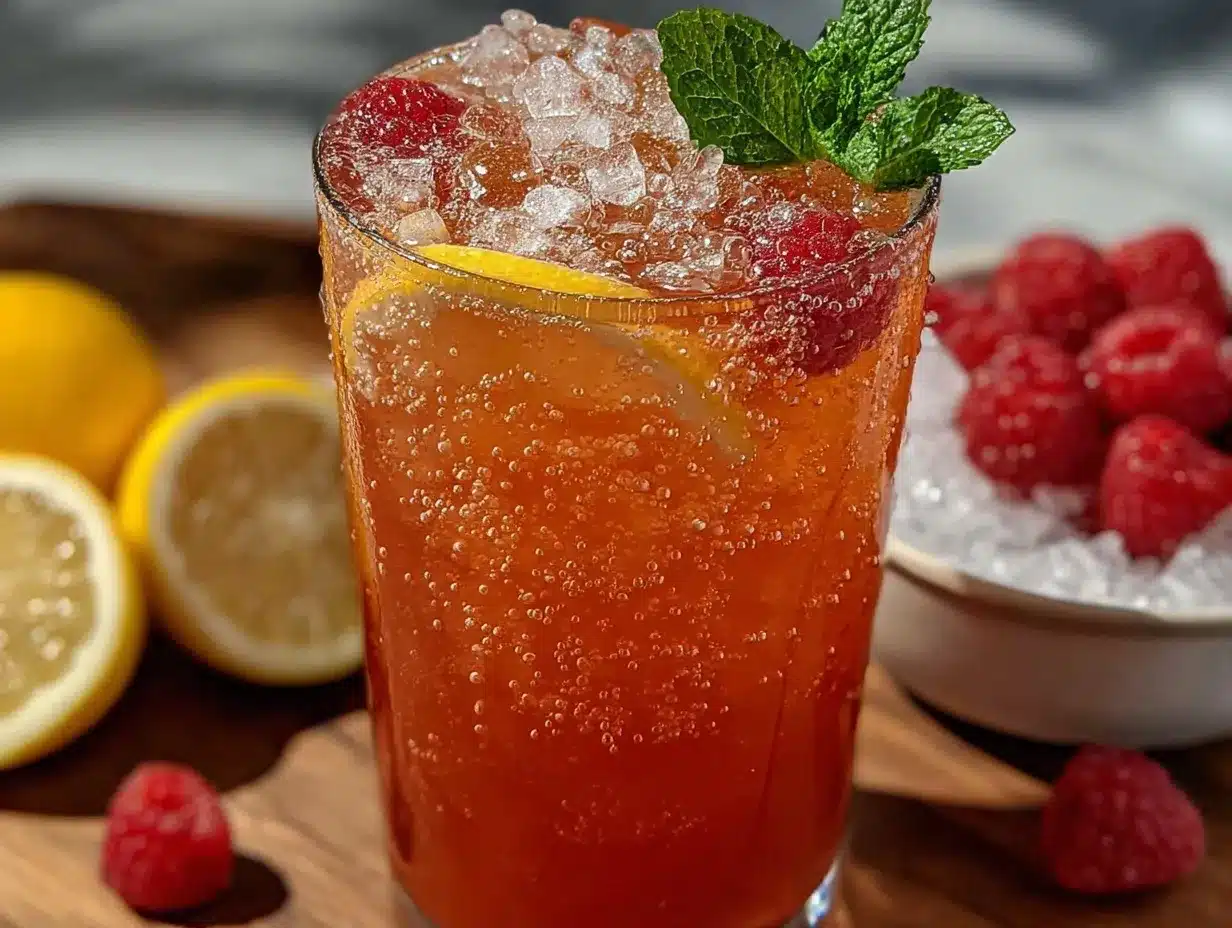 sparkling raspberry lemonade preparation steps