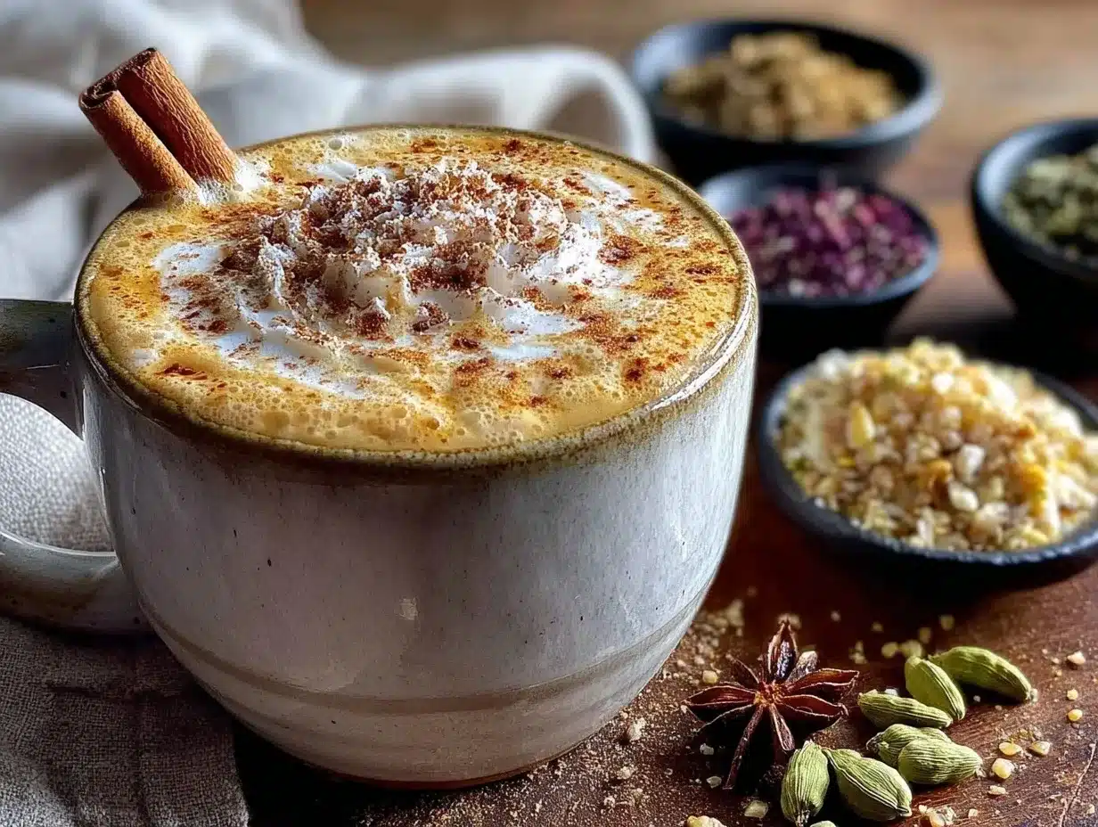 spiced chai latte preparation steps