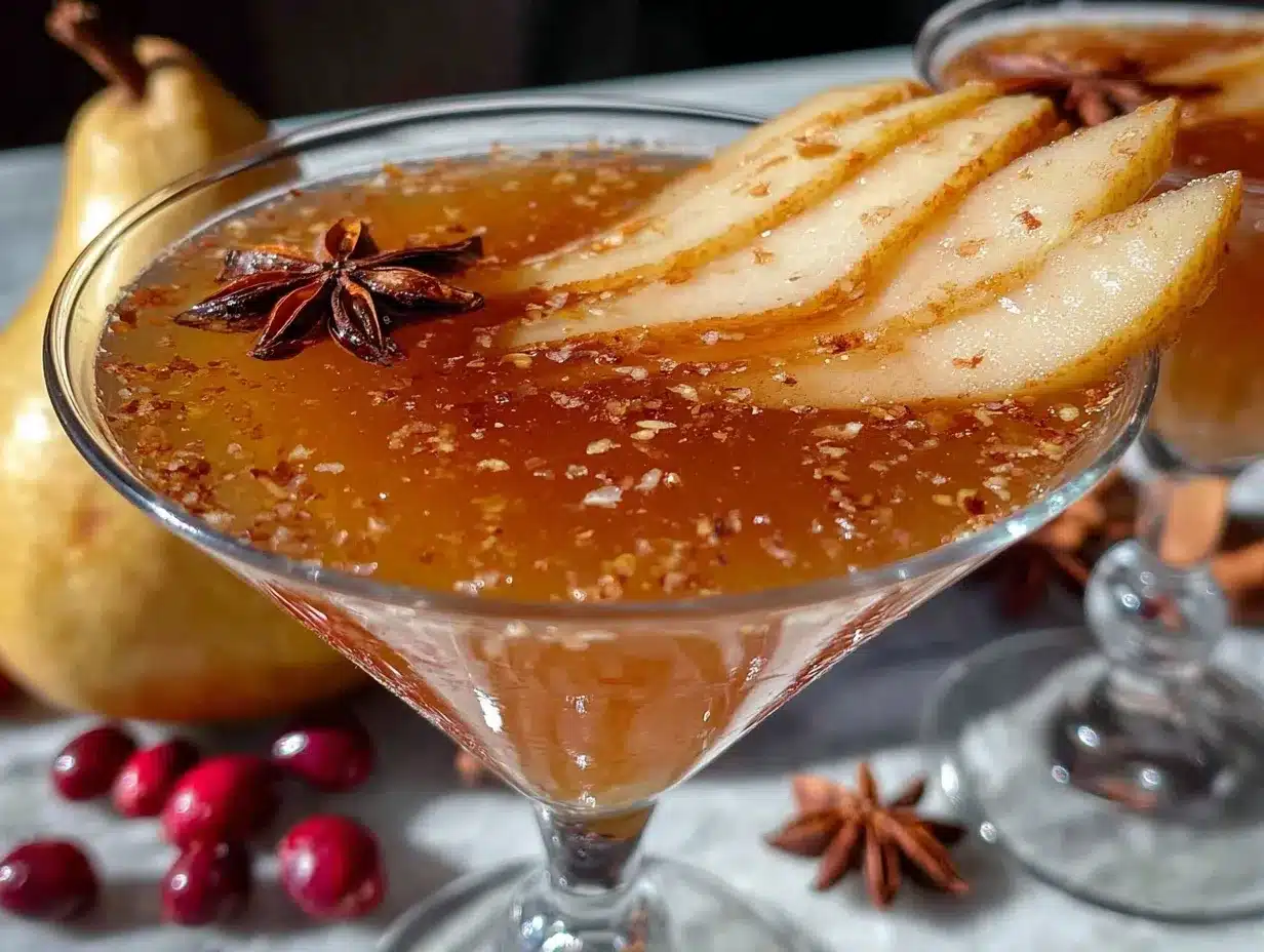 spiced pear martini preparation steps