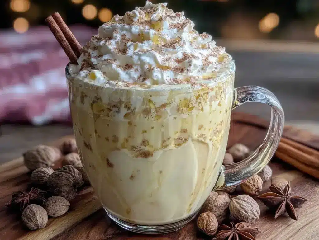 spiked eggnog recipe - featured image