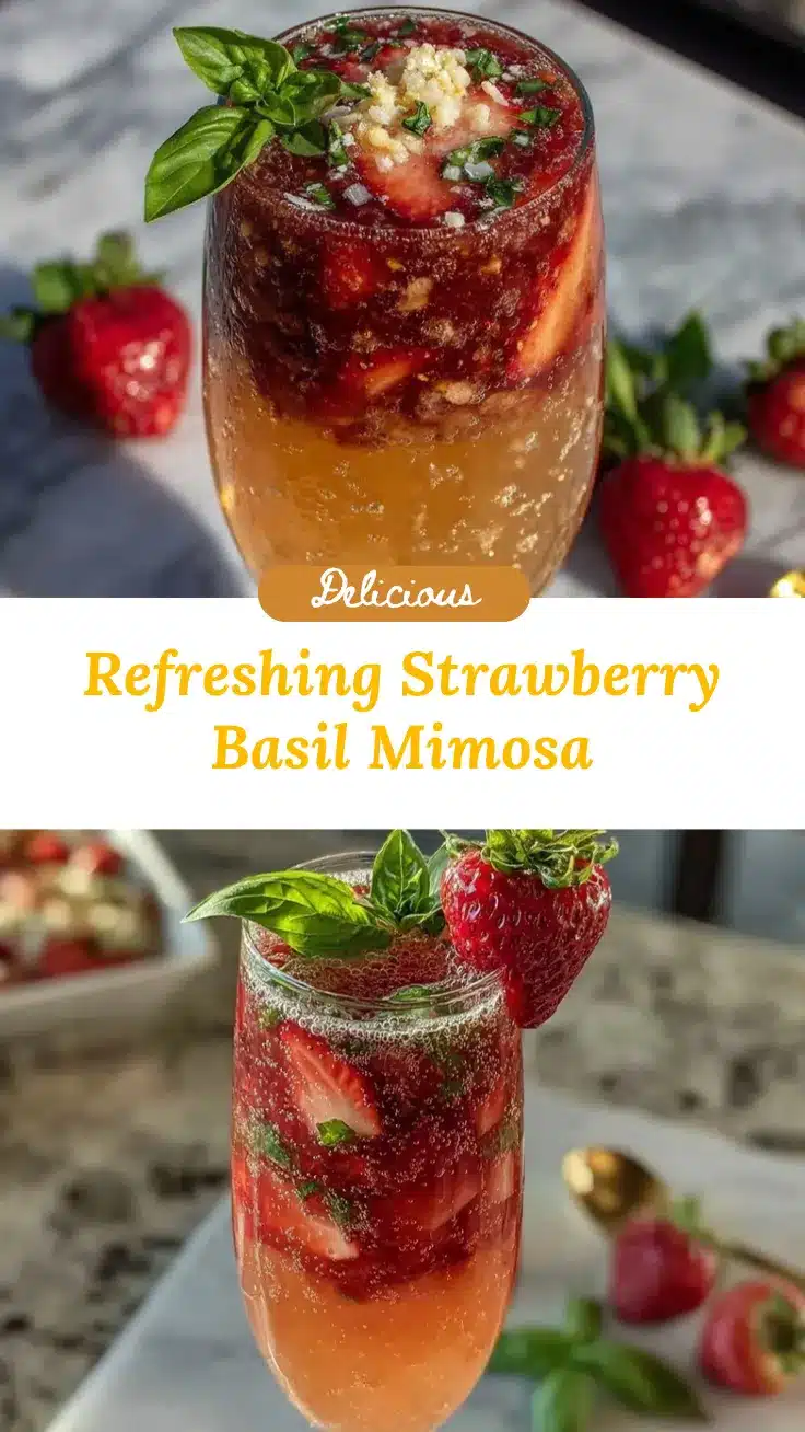 strawberry basil mimosa recipe