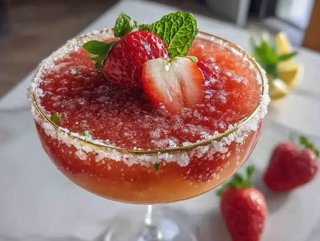 Strawberry Champagne Cocktail - featured image