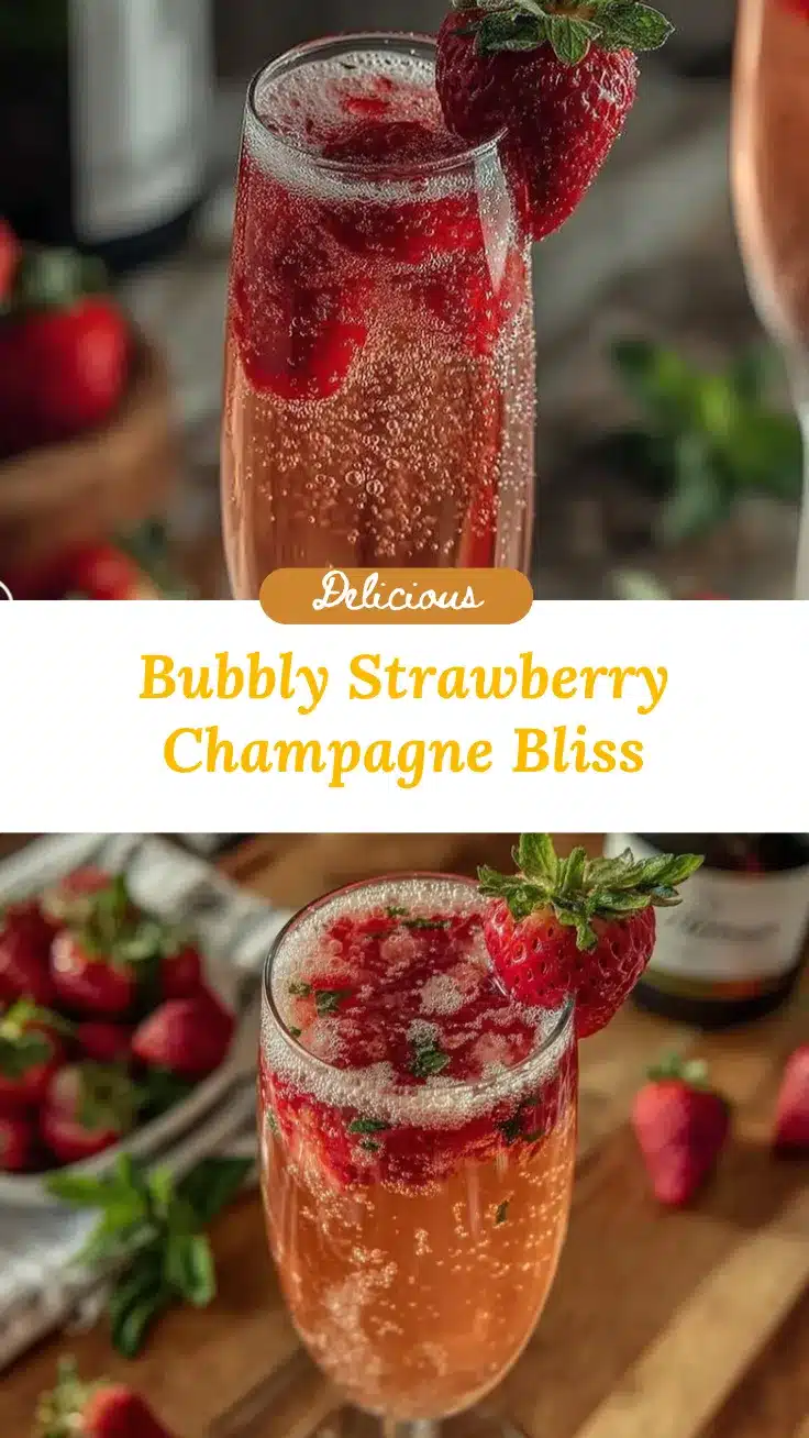 Strawberry Champagne Cocktail recipe