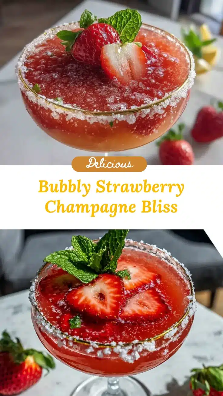 Strawberry Champagne Cocktail recipe