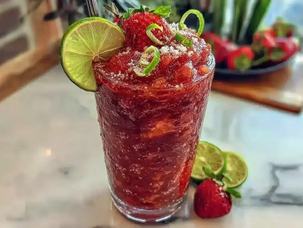 strawberry daiquiri recipe - featured image