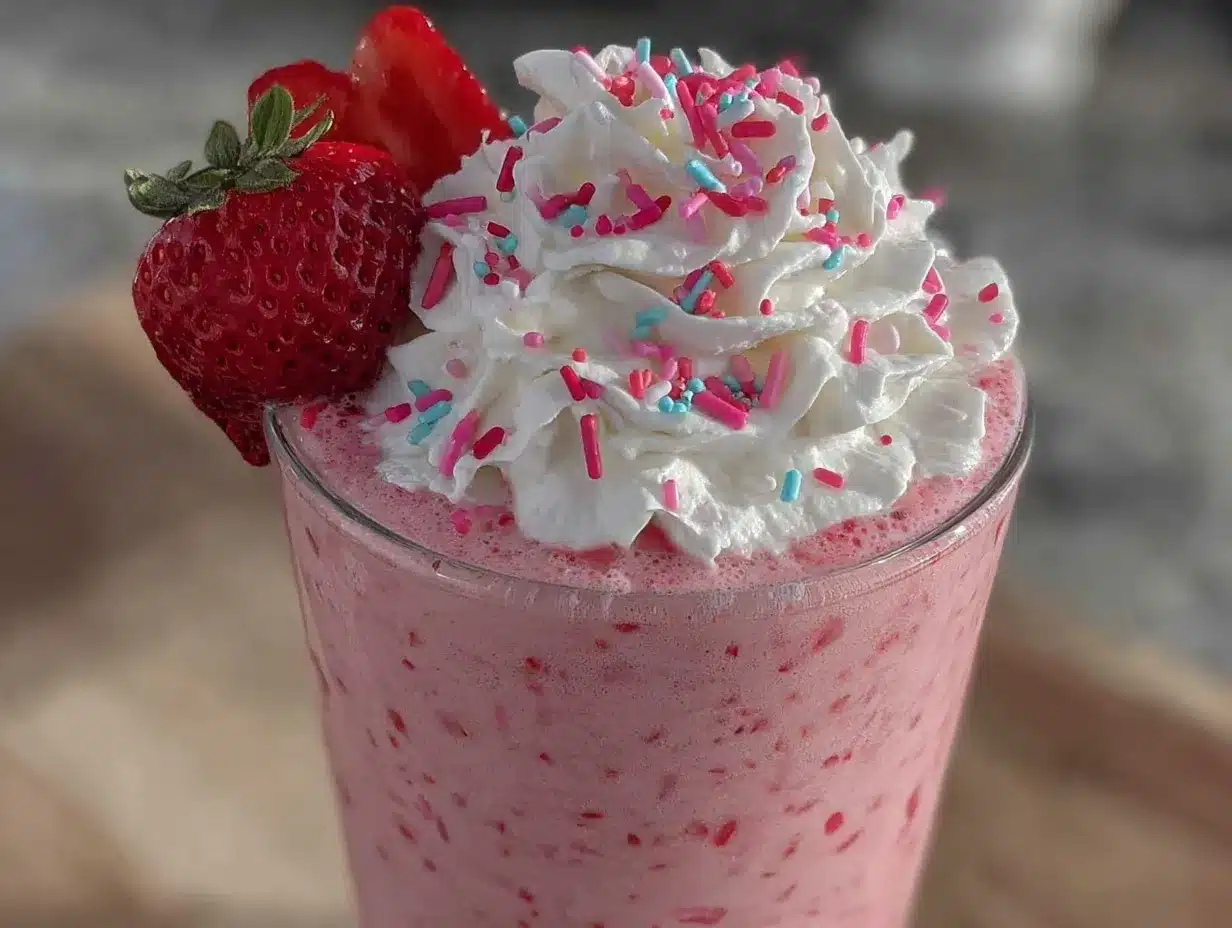 Barbie Pink Protein Smoothie preparation steps