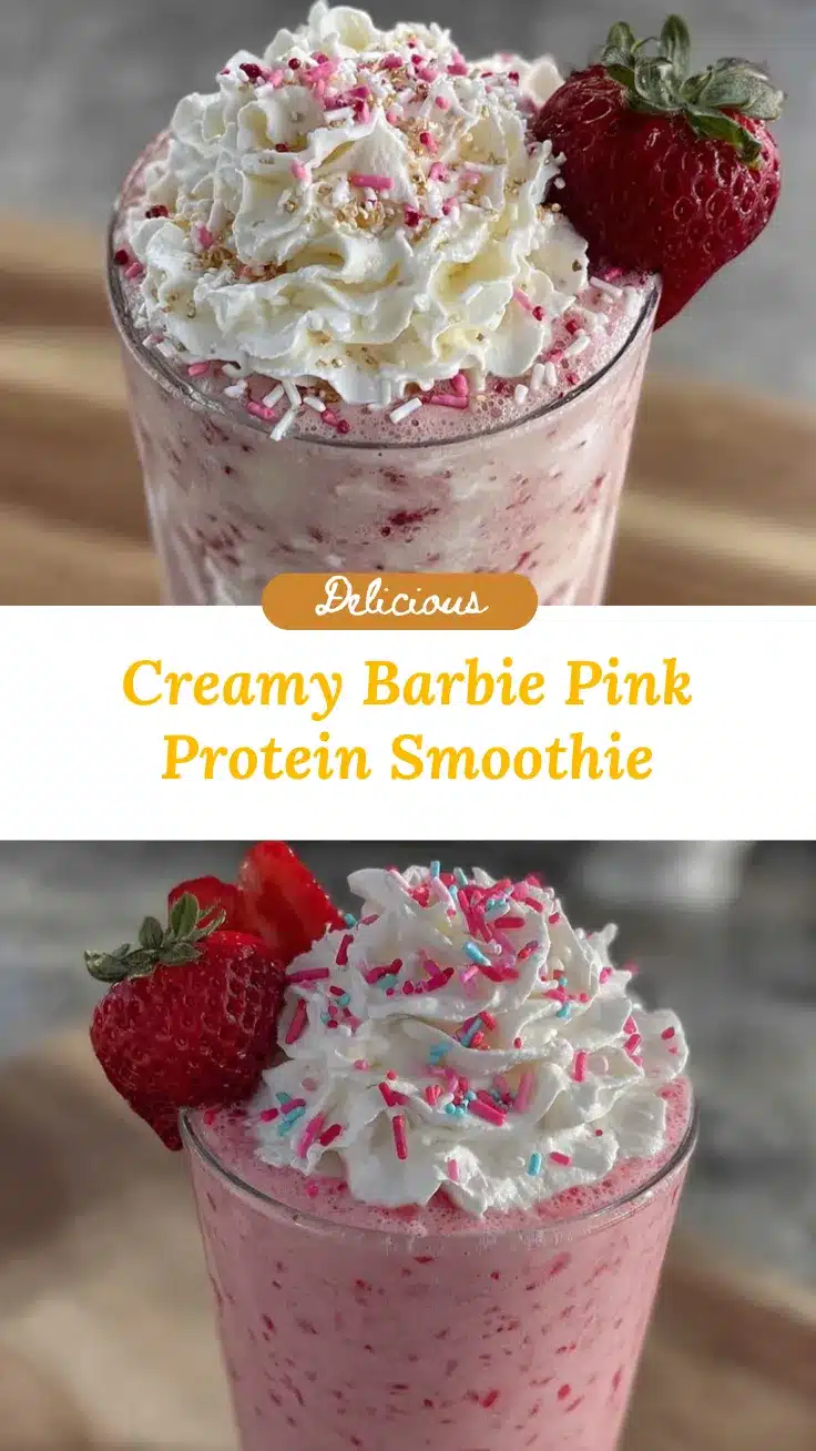 Barbie Pink Protein Smoothie recipe