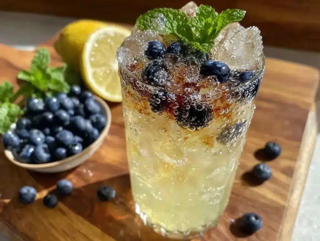 blueberry lemonade vodka cocktail - featured image