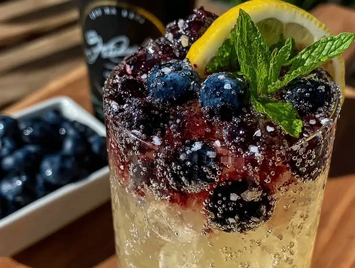 blueberry lemonade vodka cocktail preparation steps