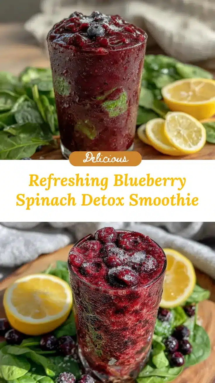 blueberry spinach detox smoothie recipe