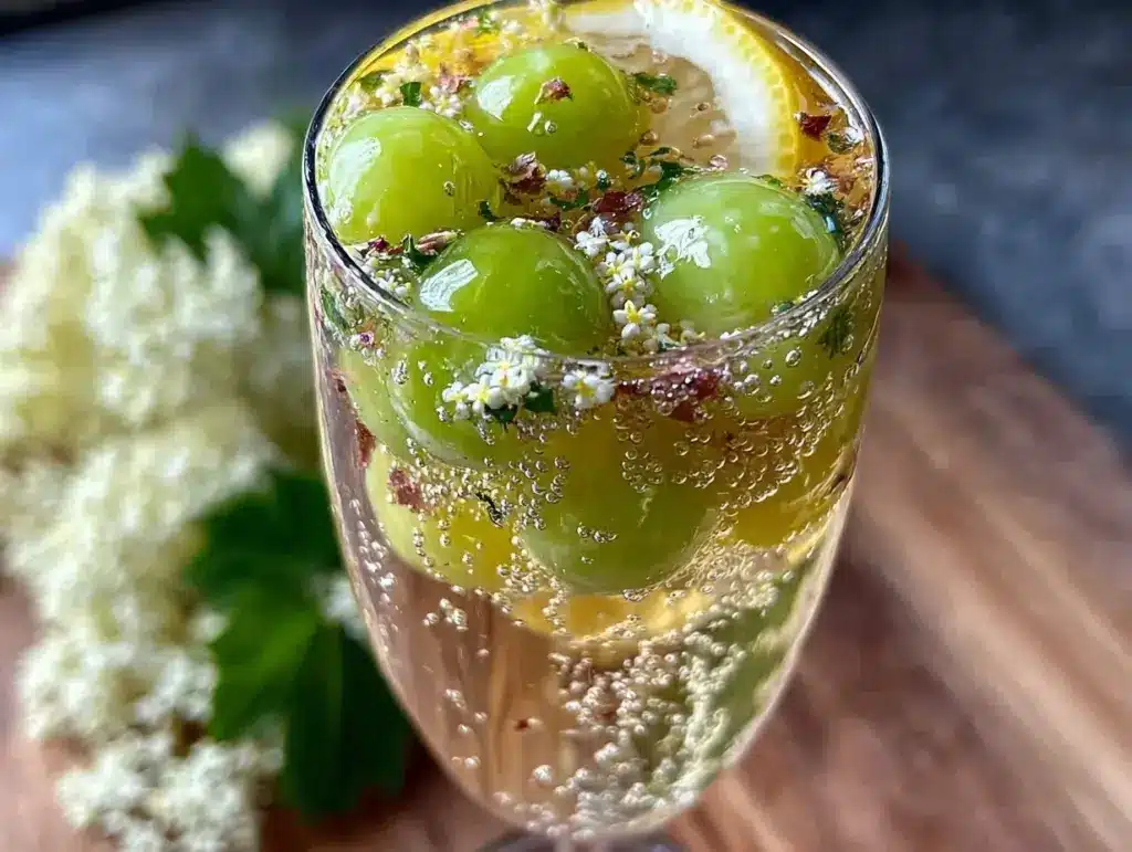 champagne elderflower sparkler - featured image