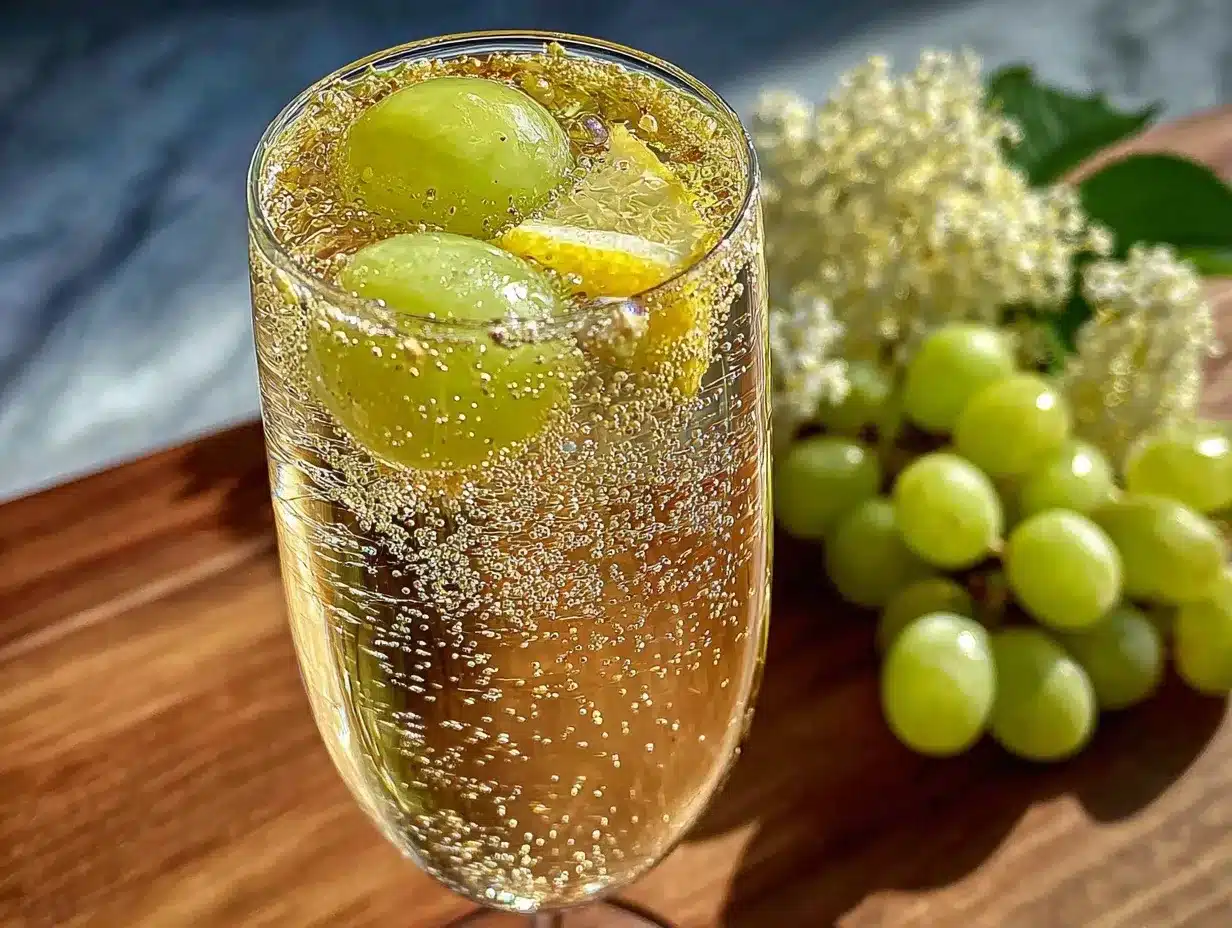 champagne elderflower sparkler preparation steps