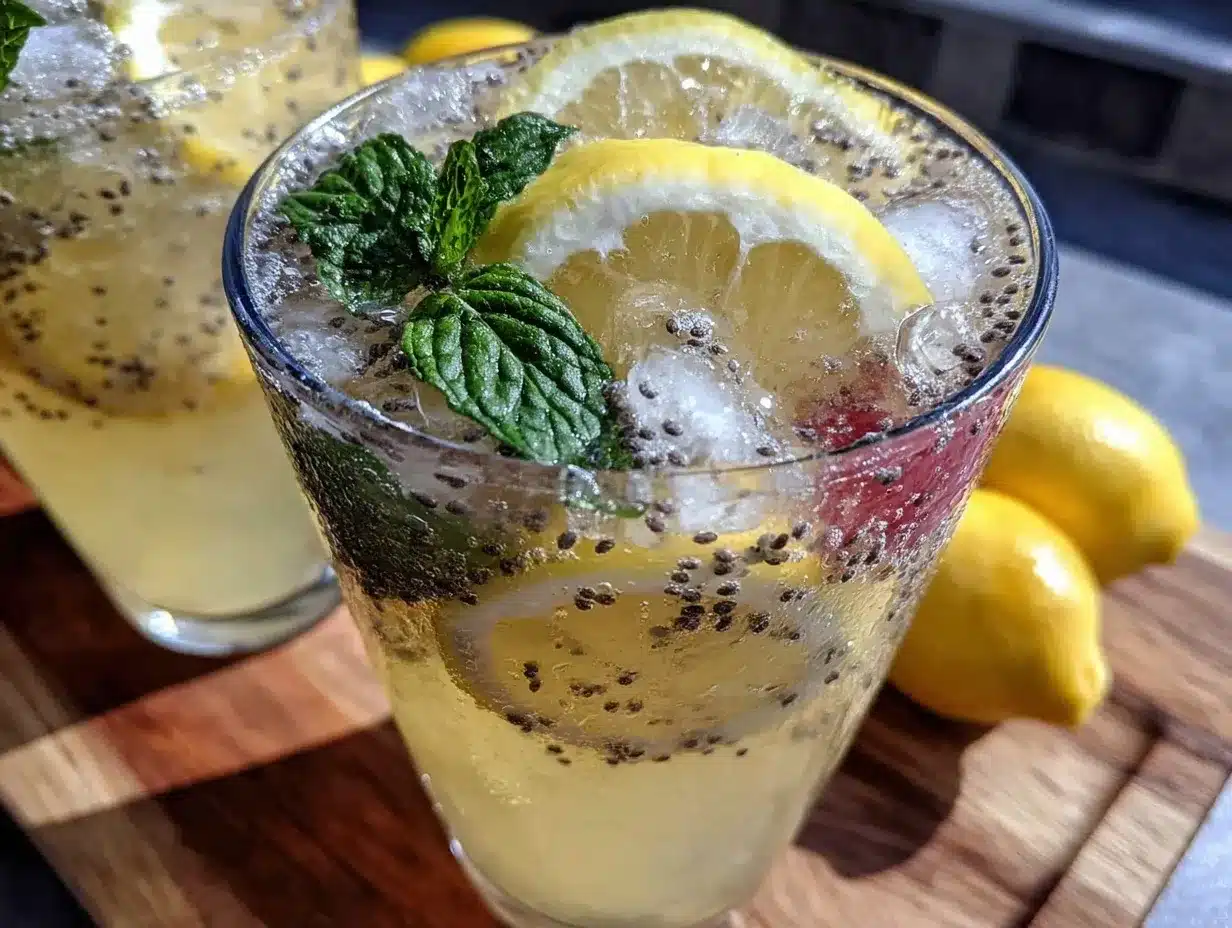 chia seed lemon water preparation steps
