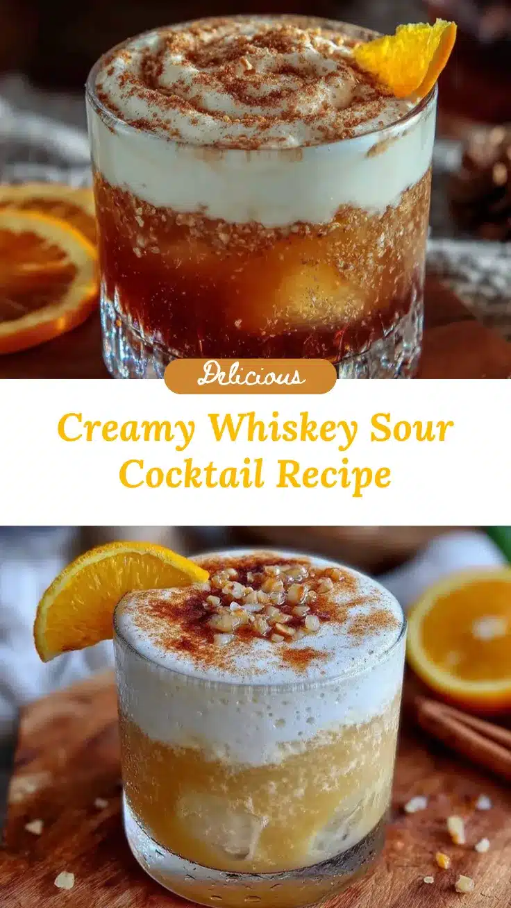 classic creamy whiskey sour with egg white recipe