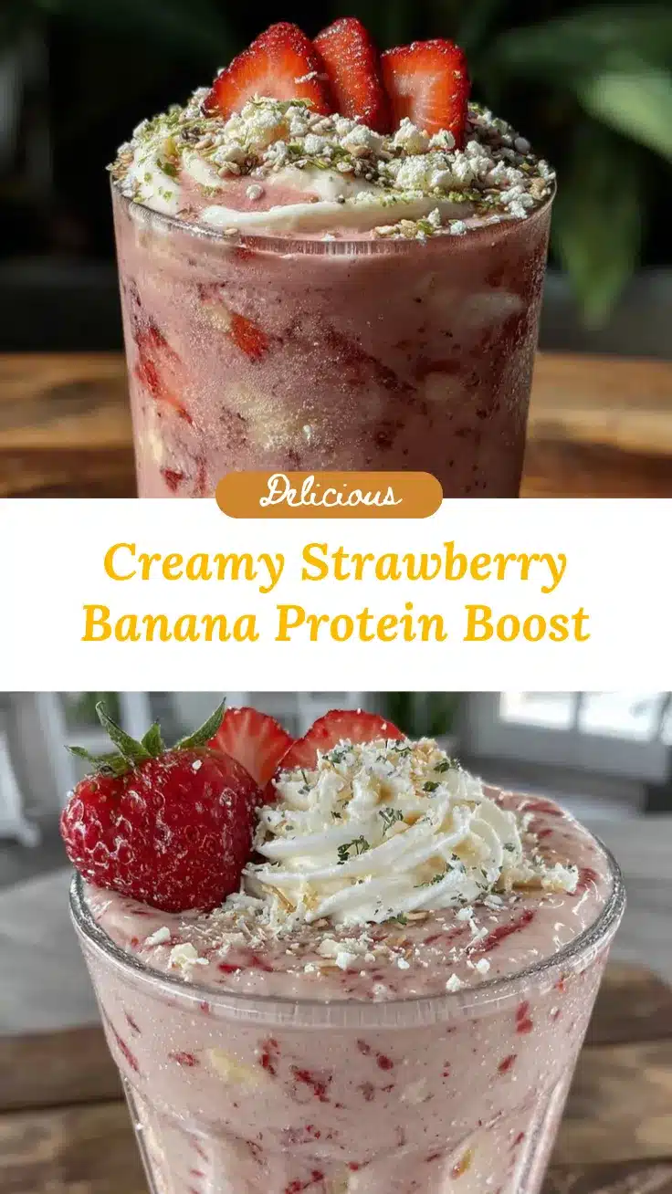 creamy strawberry banana protein smoothie boost recipe
