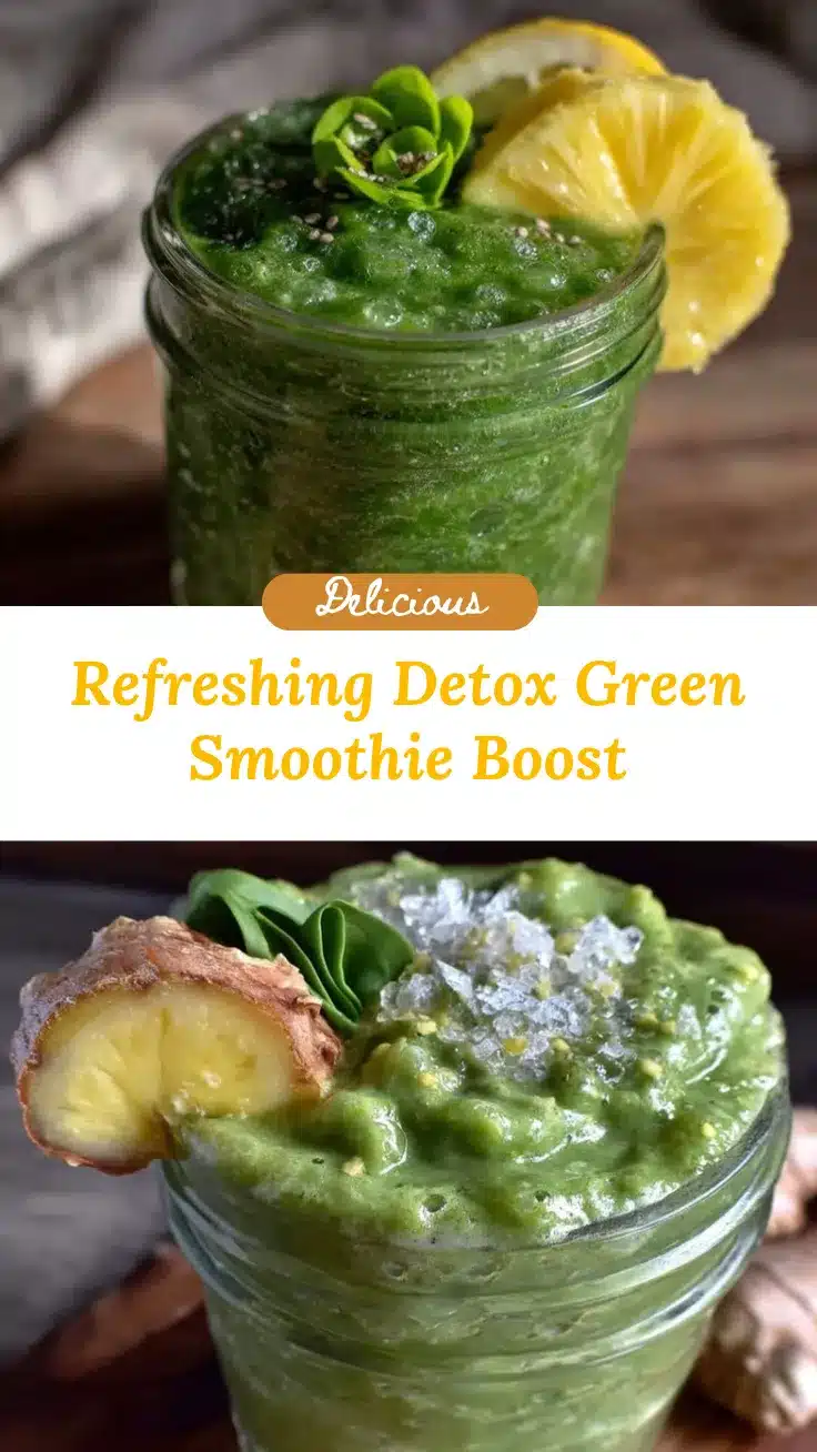 detox green smoothie with ginger and spinach recipe