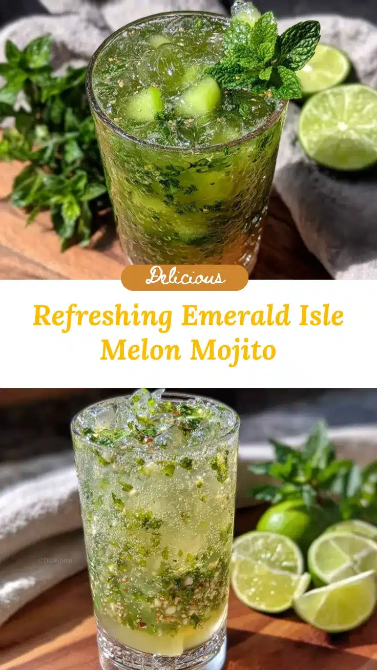 emerald isle mojito with melon liqueur recipe