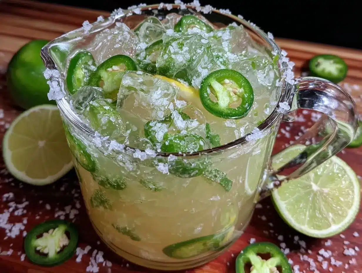 fiery spicy jalapeño margarita pitcher recipe preparation steps