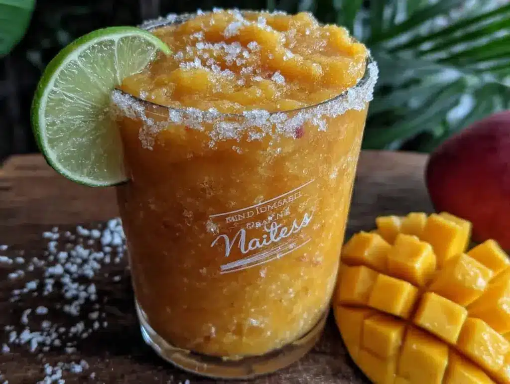 frozen mango margarita slushie - featured image