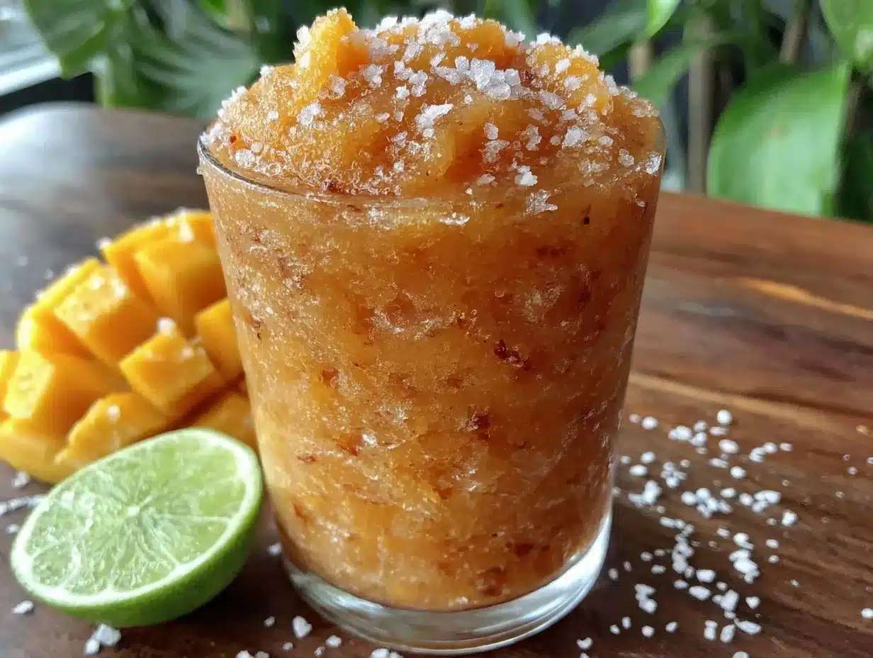 frozen mango margarita slushie preparation steps