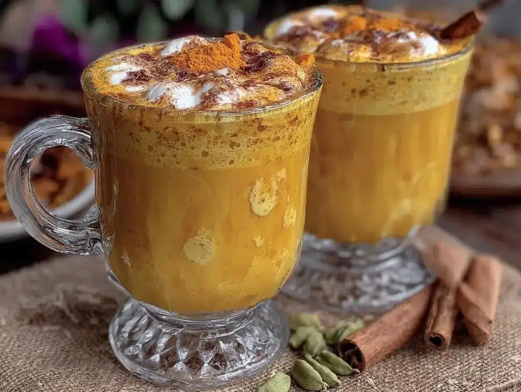 gold turmeric latte recipe - featured image