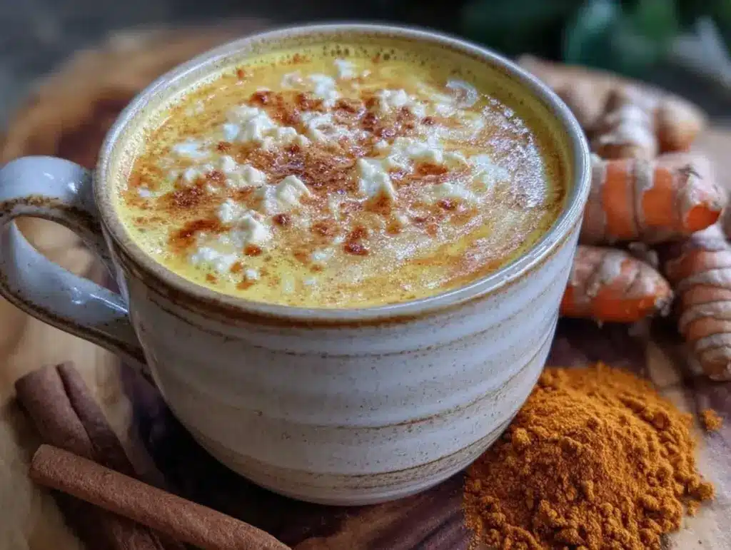 golden milk turmeric latte recipe - featured image