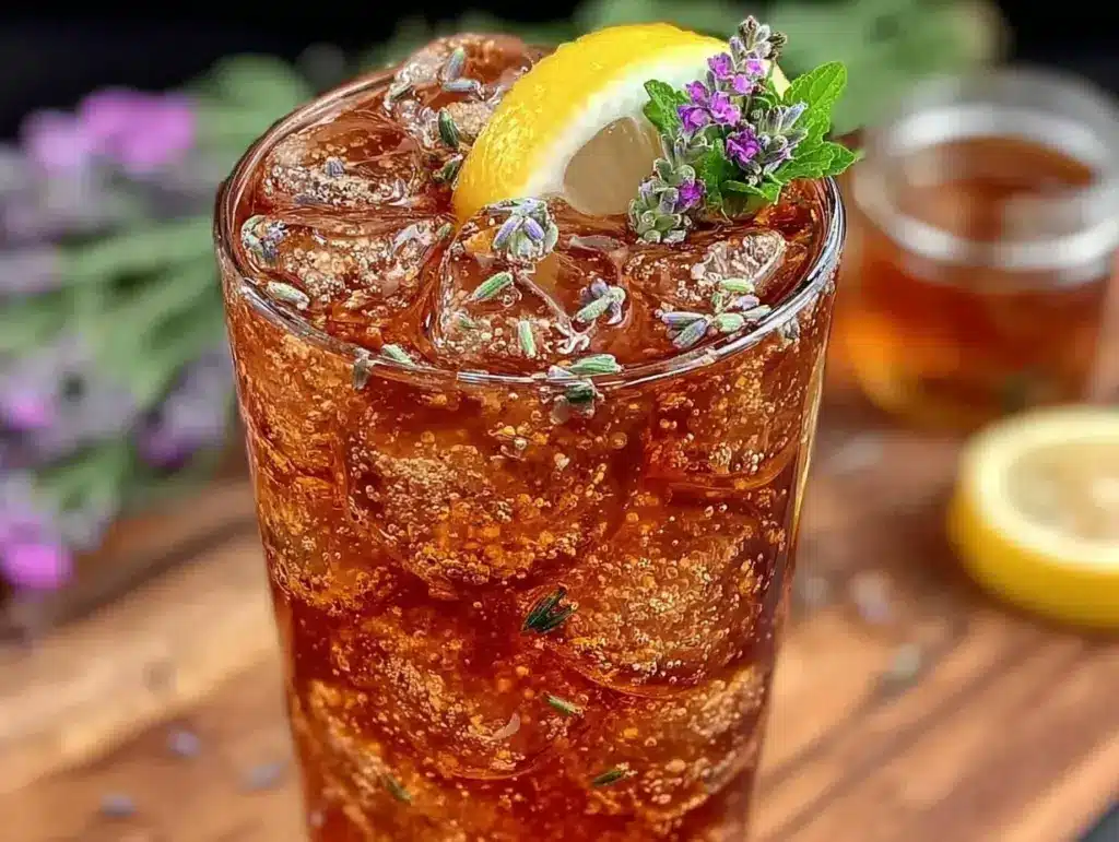 lavender honey iced tea - featured image