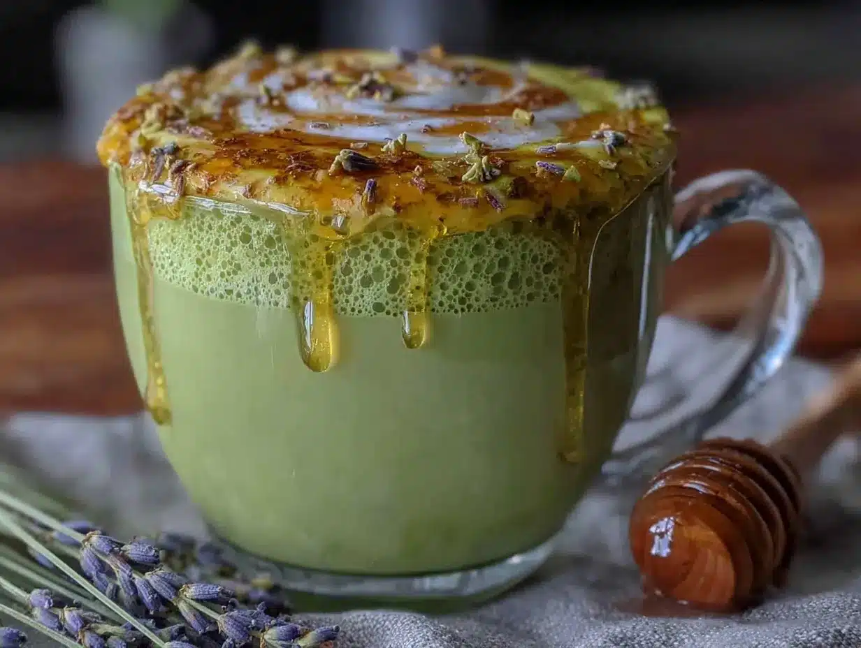 lavender honey matcha latte preparation steps