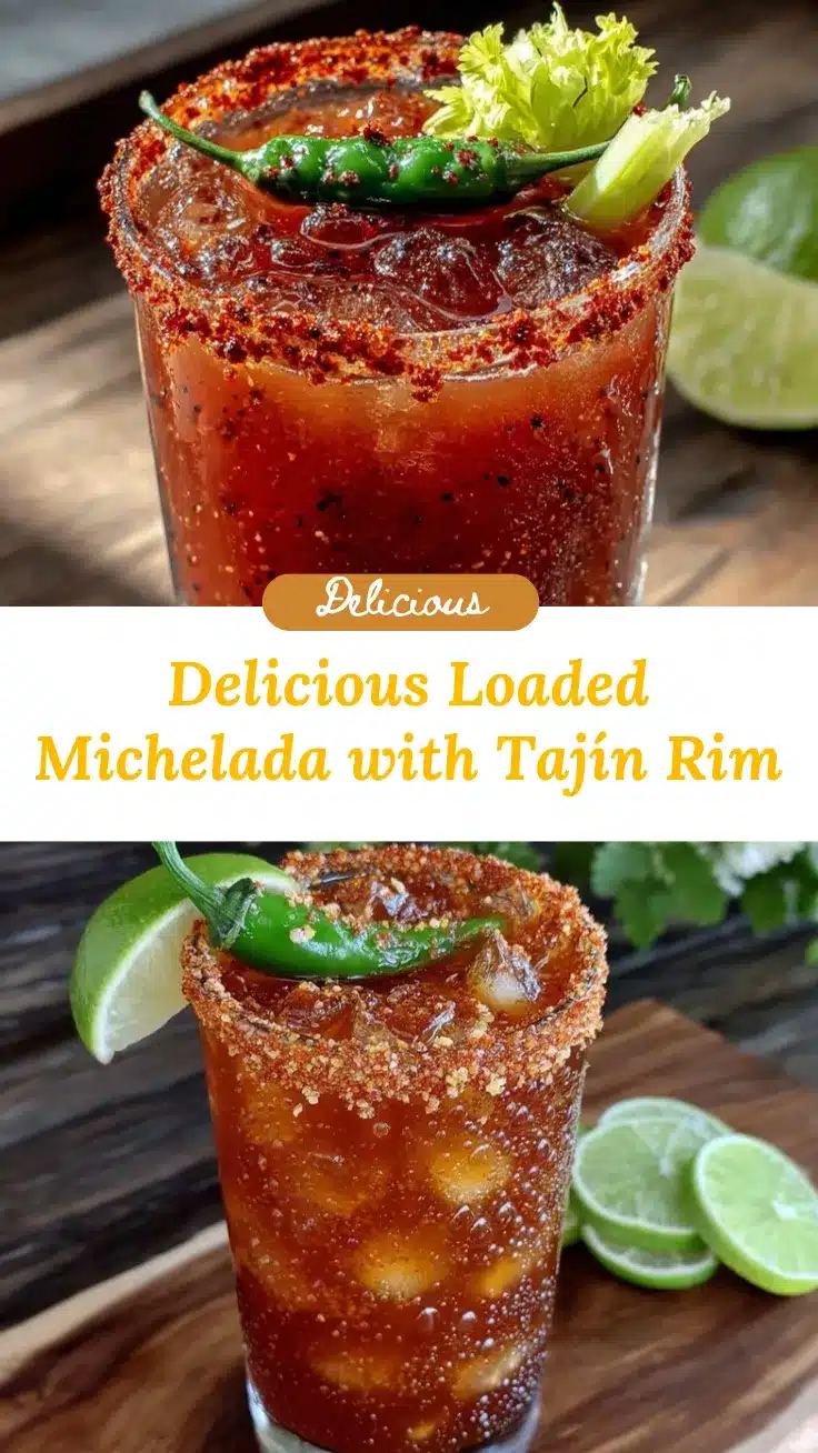 loaded michelada with tajín rim recipe