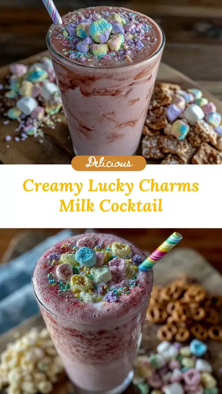 Lucky Charms cereal milk cocktail recipe
