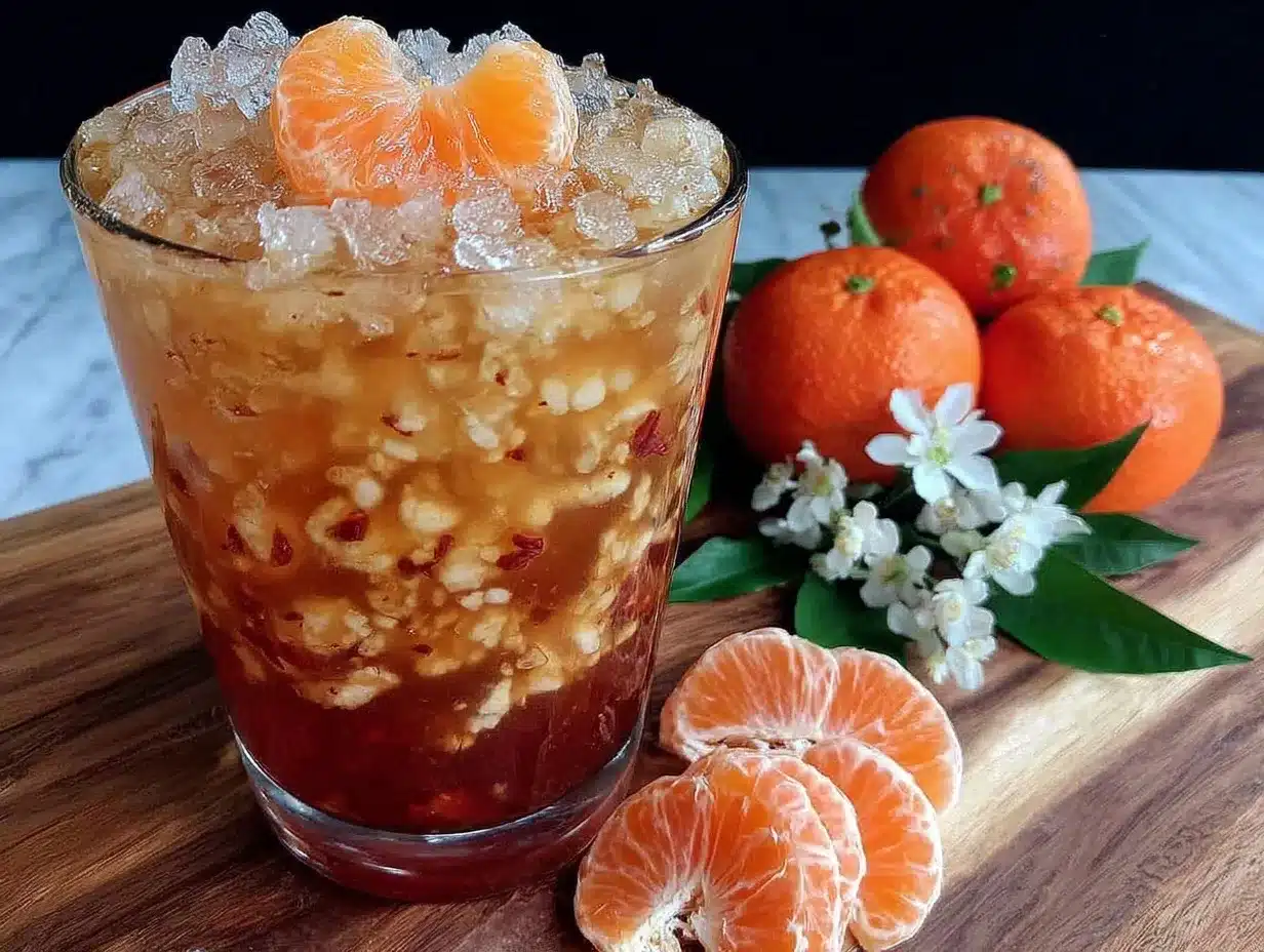 mandarin orange jasmine tea mocktail preparation steps