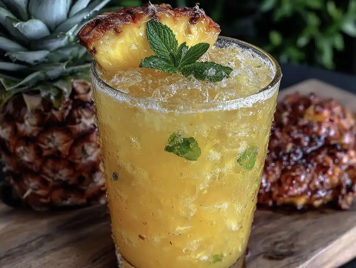 pineapple coconut water cooler preparation steps