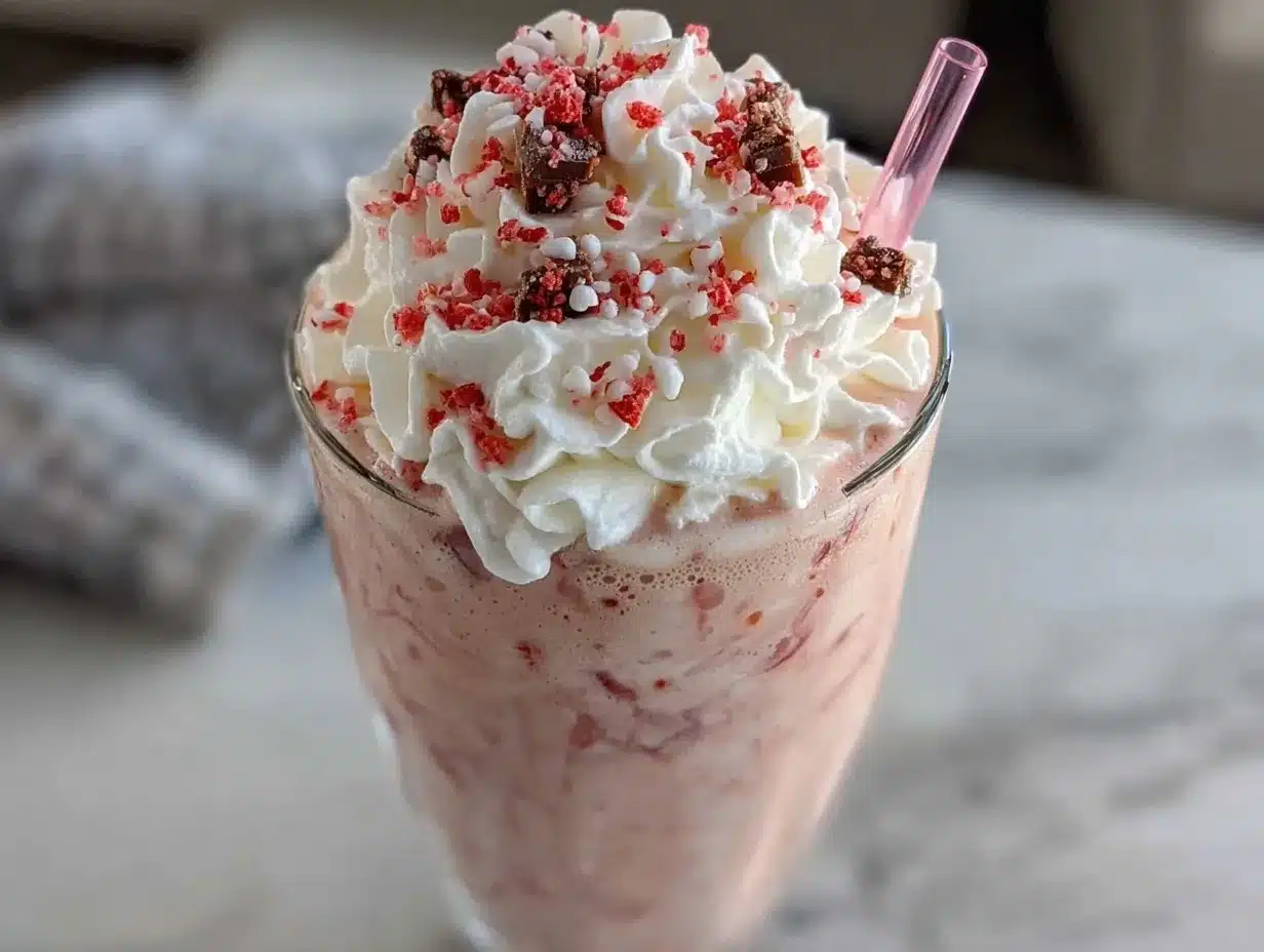pink velvet vodka milkshake preparation steps