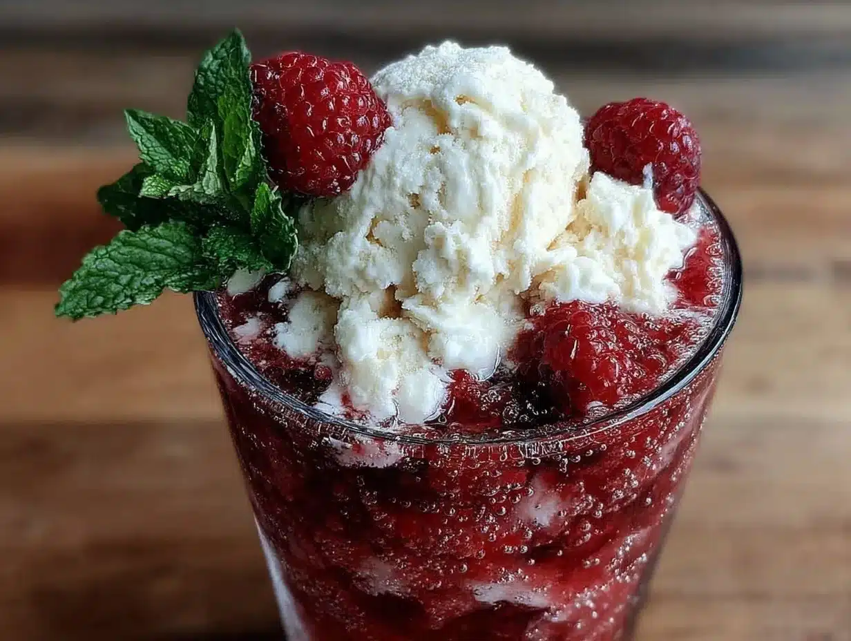raspberry cream soda float recipe preparation steps