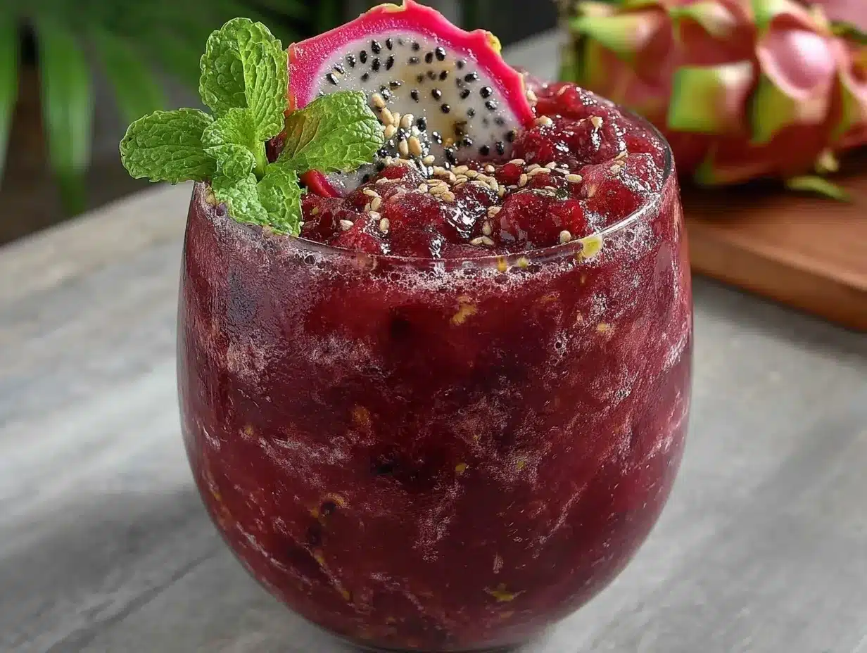 red dragon fruit cocktail preparation steps