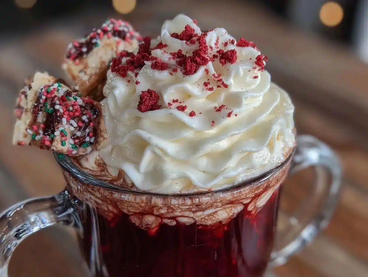 red velvet hot chocolate preparation steps