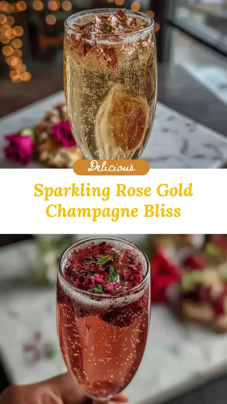 rose gold champagne cocktail recipe