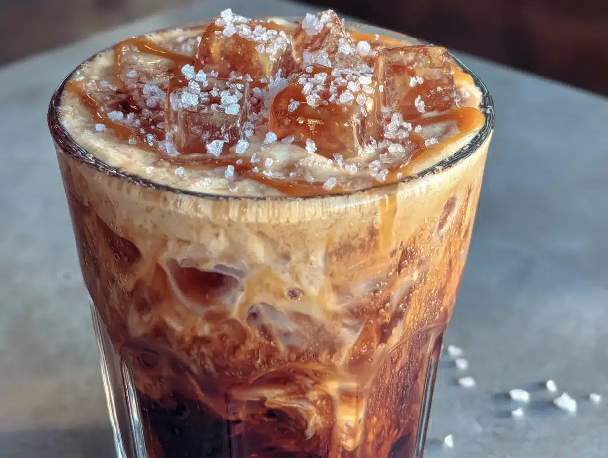 salted caramel cold foam cold brew preparation steps
