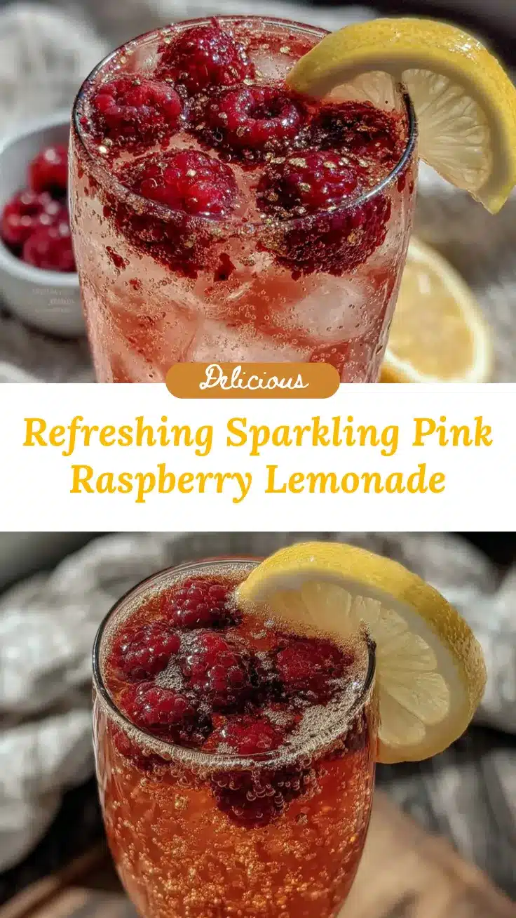 sparkling pink lemonade with raspberries recipe