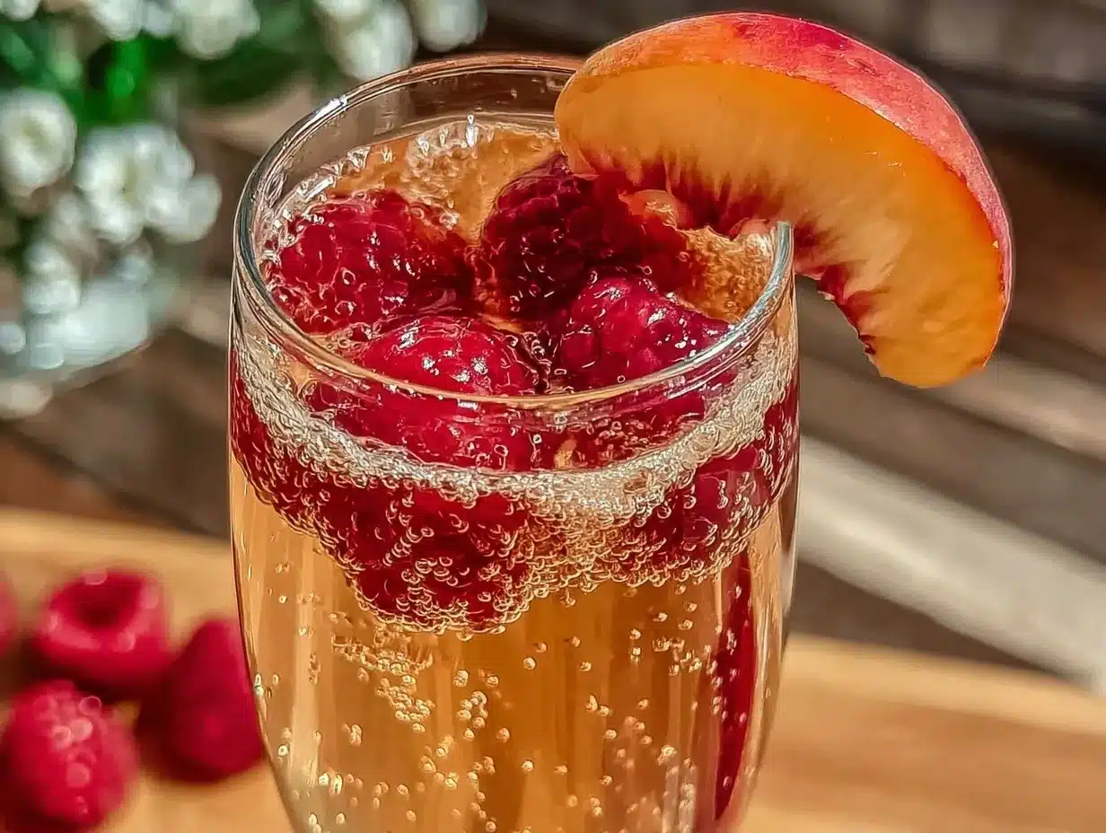 Sweetheart Bellini Cocktail preparation steps
