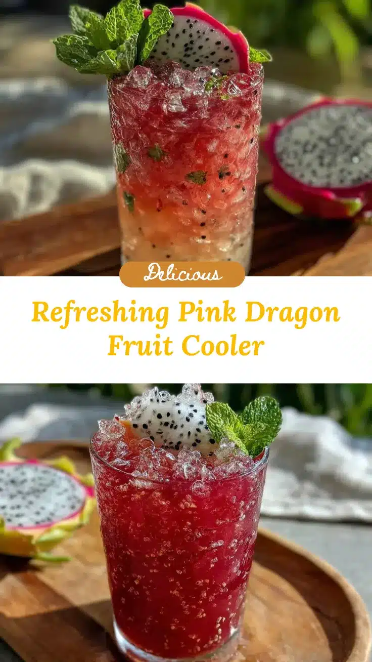 vibrant pink dragon fruit refresher recipe