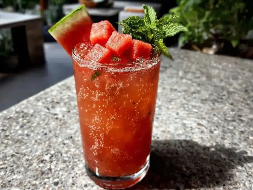 watermelon pink lemonade recipe - featured image