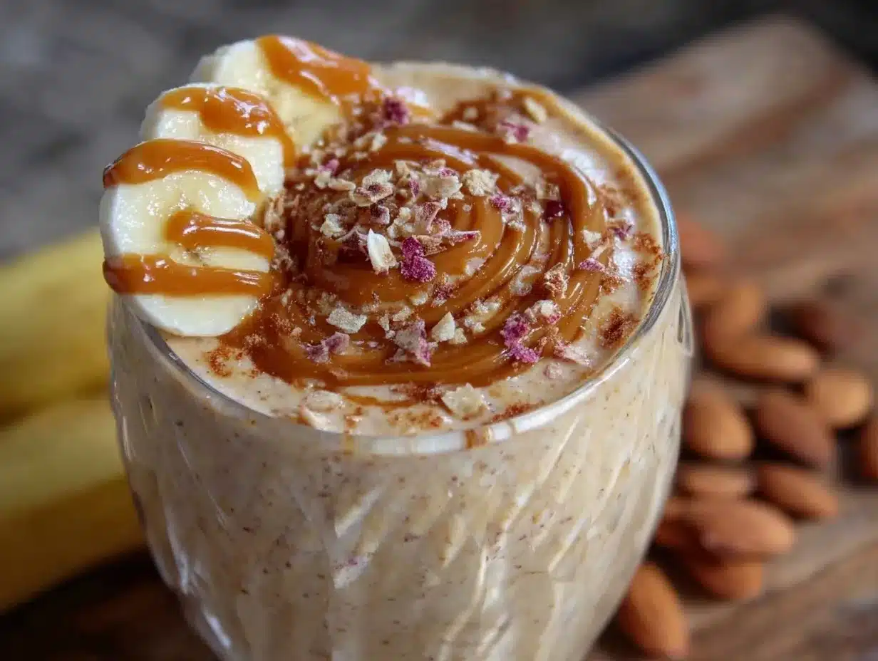 almond butter banana smoothie preparation steps