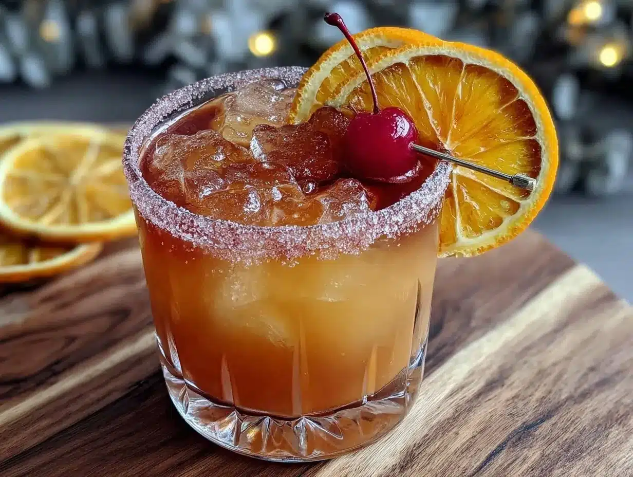Amaretto Stone Sour cocktail preparation steps