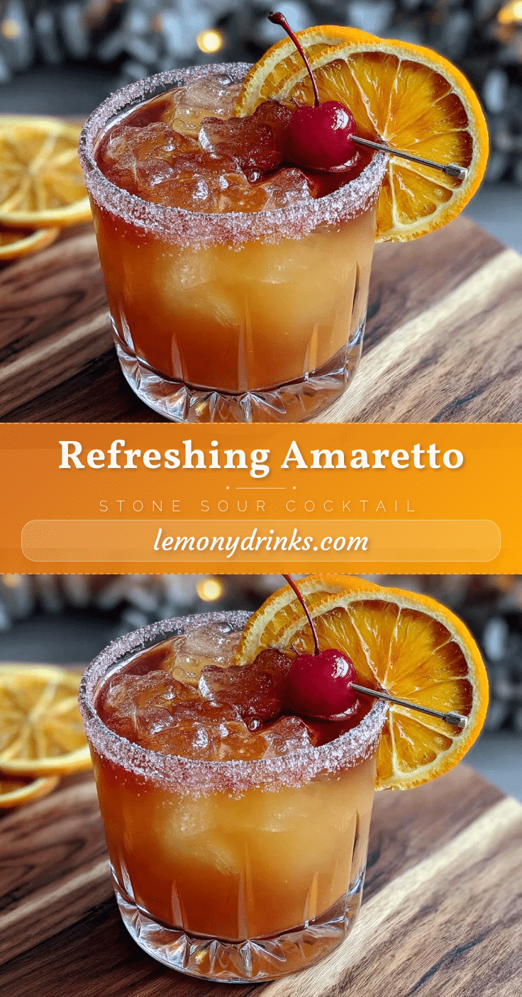 Amaretto Stone Sour cocktail recipe