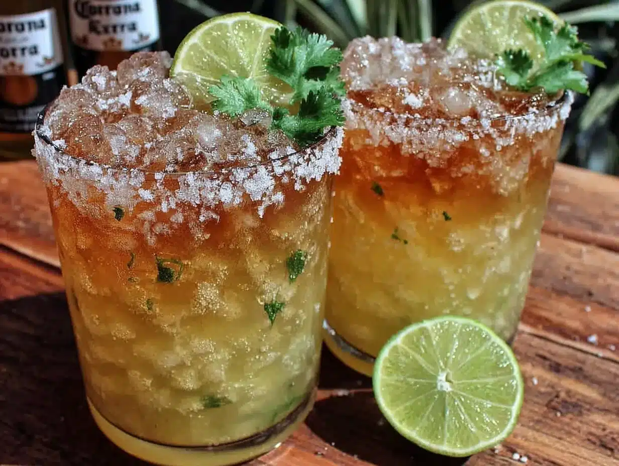 beer margarita with Corona preparation steps