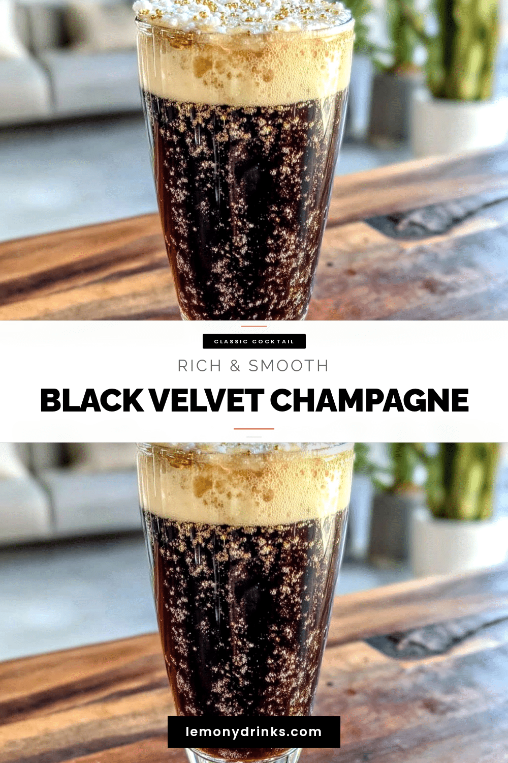Black Velvet Champagne Cocktail recipe