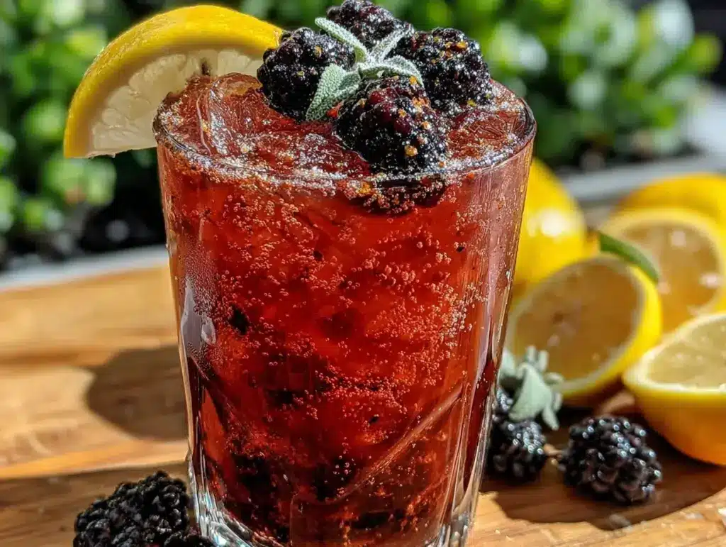 blackberry sage lemonade - featured image