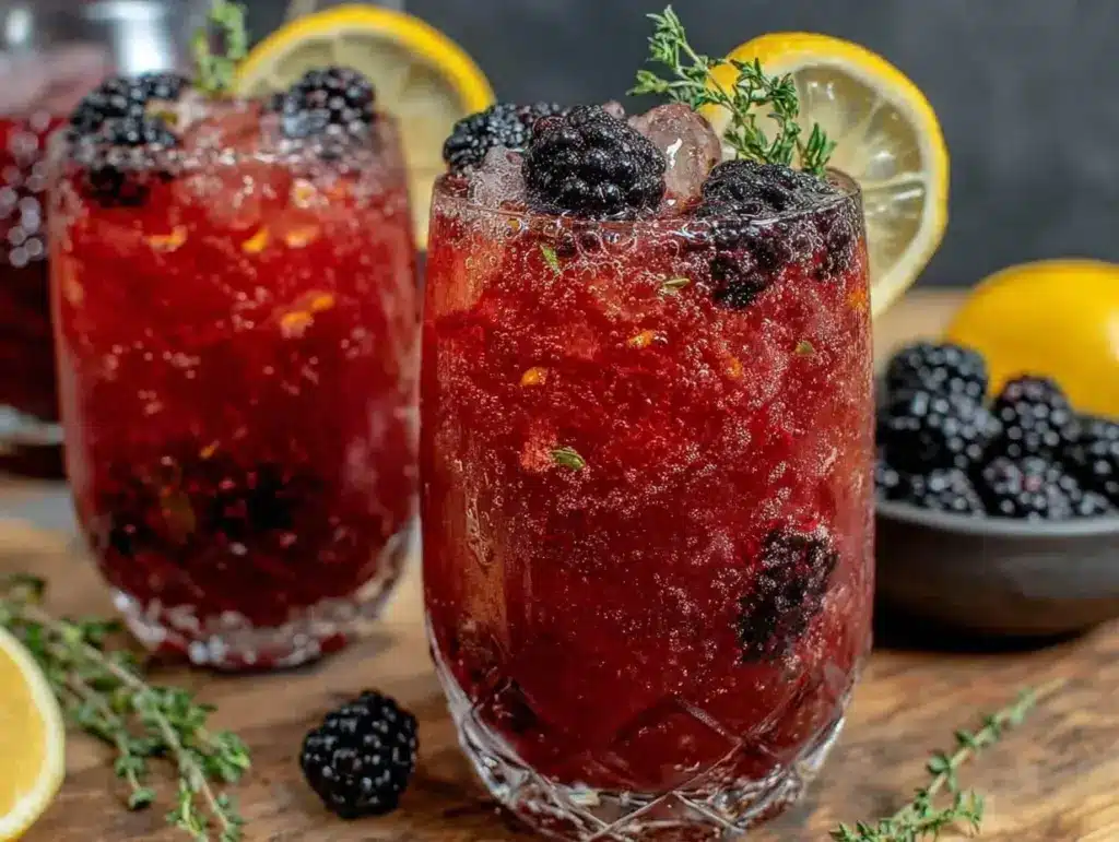 blackberry thyme lemonade recipe - featured image